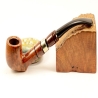 Hygrocool Bent Billiard Smoking Pipe Greek Briar 9mm Filter Model 925C