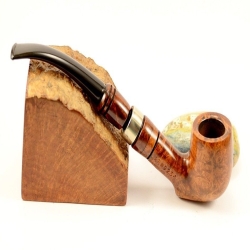 Hygrocool Bent Billiard Smoking Pipe Greek Briar 9mm Filter Model 925C