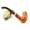 Hygrocool Bent Billiard Smoking Pipe Greek Briar 9mm Filter Model 925C