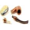 Hygrocool Bent Billiard Smoking Pipe Greek Briar 9mm Filter Model 925C