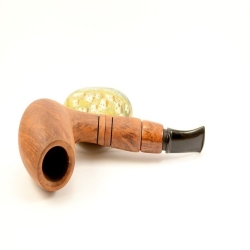 Hygrocool Smoking Pipe Greek Briar 9mm Filter Brandy Model 616B