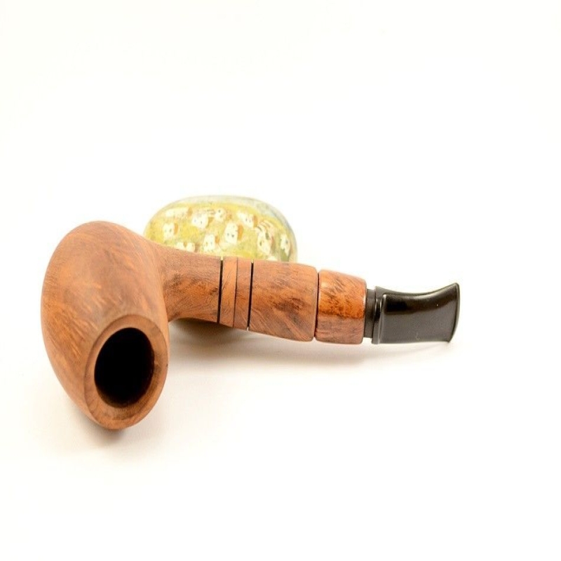 Hygrocool Smoking Pipe Greek Briar 9mm Filter Brandy Model 616B