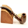 Hygrocool Bent Billiard Smoking Pipe Greek Briar 9mm Filter Model 925D