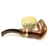Hygrocool Bent Billiard Smoking Pipe Greek Briar 9mm Filter Model 925D