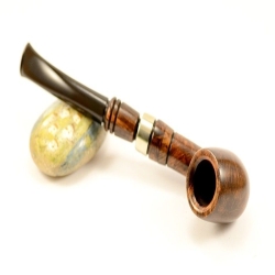 Hygrocool Bent Billiard Smoking Pipe Greek Briar 9mm Filter Model 925D