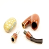 Hygrocool Bent Billiard Smoking Pipe Greek Briar 9mm Filter Model 906C