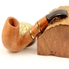 Hygrocool Bent Billiard Smoking Pipe Greek Briar 9mm Filter Model 906A