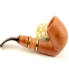 Hygrocool Bent Billiard Smoking Pipe Greek Briar 9mm Filter Model 906A