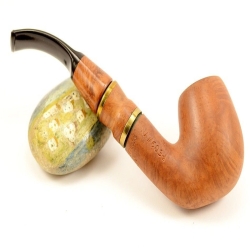 Hygrocool Bent Billiard Smoking Pipe Greek Briar 9mm Filter Model 906A