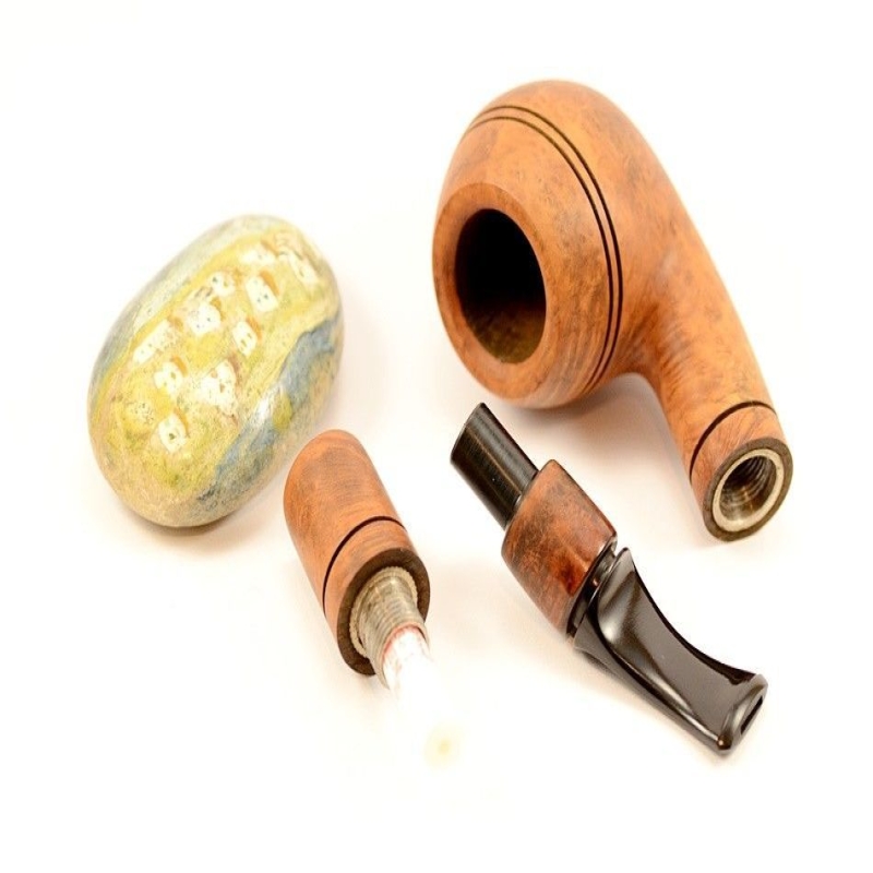 Hygrocool Rhodesian Smoking Pipe Greek Briar 9mm Filter Model 902B