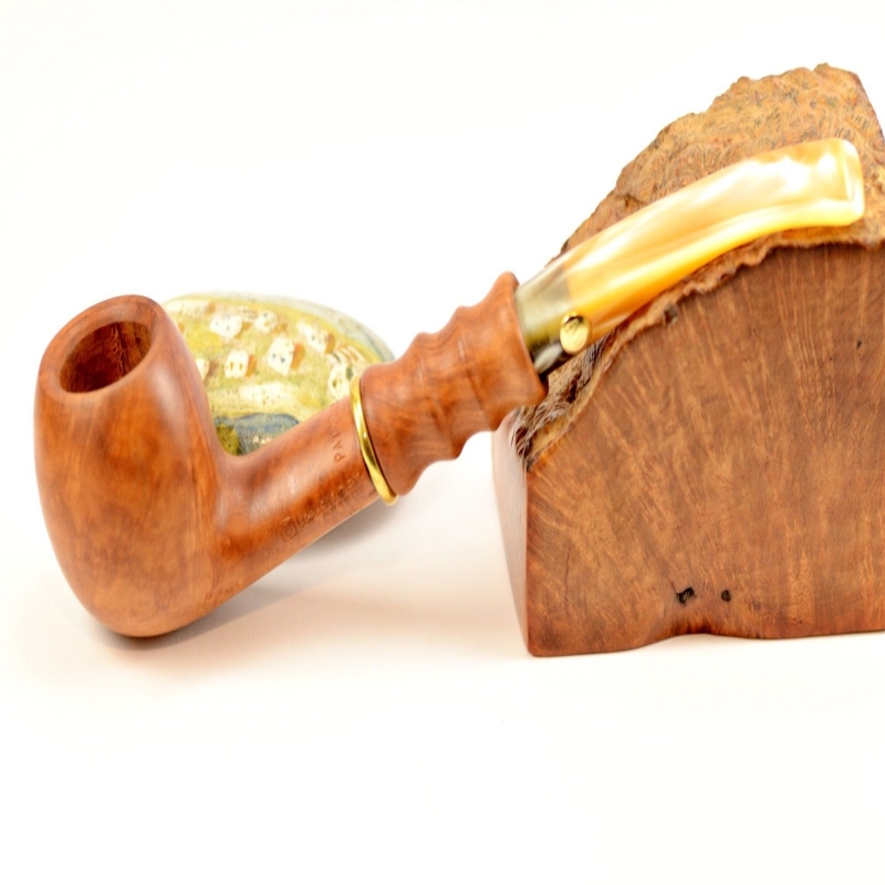 Hygrocool Master Smoking Pipe Greek Briar 9mm Filter Model 566A