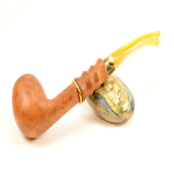 Hygrocool Master Smoking Pipe Greek Briar 9mm Filter Model 566A