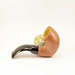 Bent Billiard Greek Briar Smoking Pipe 9mm Filter Alexander Model 80D