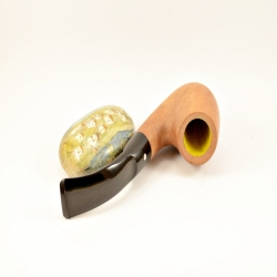 Bent Billiard Greek Briar Smoking Pipe 9mm Filter Alexander Model 80D