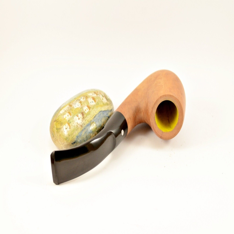 Bent Billiard Greek Briar Smoking Pipe 9mm Filter Alexander Model 80D