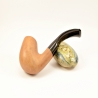 Bent Billiard Greek Briar Smoking Pipe 9mm Filter Alexander Model 80D