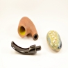 Bent Billiard Greek Briar Smoking Pipe 9mm Filter Alexander Model 80D