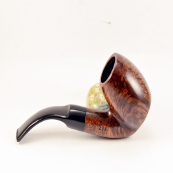 Bent Smoking Pipe Greek Briar 9mm Filter Alexander
