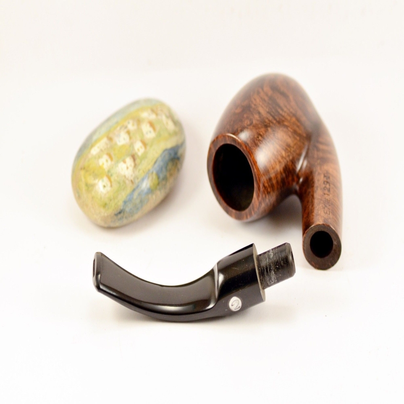 Bent Smoking Pipe Greek Briar 9mm Filter Alexander