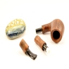 Hygrocool Master Smoking Pipe Greek Briar 9mm Filter Model 597B
