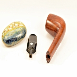 Straight Smoking Pipe Greek Briar No Filter Alexander Model 82D