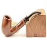 Hygrocool Bent Billiard Smoking Pipe Greek Briar 9mm Filter Model 902C