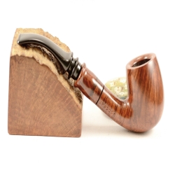 Hygrocool Bent Billiard Smoking Pipe Greek Briar 9mm Filter Model 902C