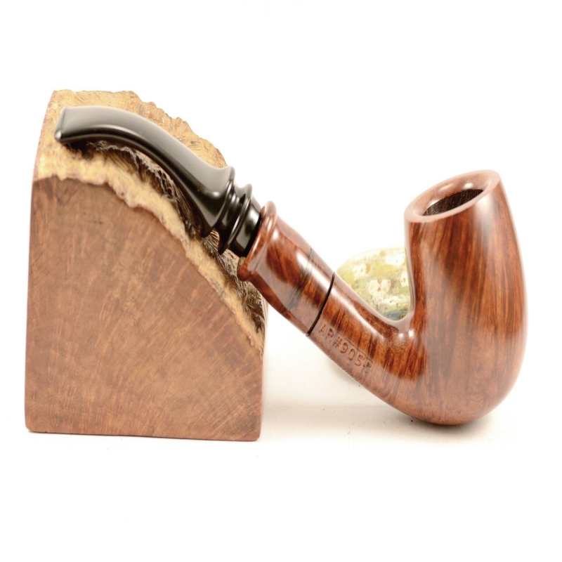 Hygrocool Bent Billiard Smoking Pipe Greek Briar 9mm Filter Model 902C