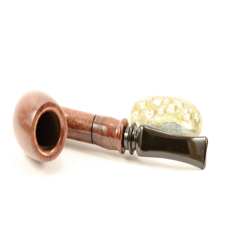 Hygrocool Bent Billiard Smoking Pipe Greek Briar 9mm Filter Model 902C