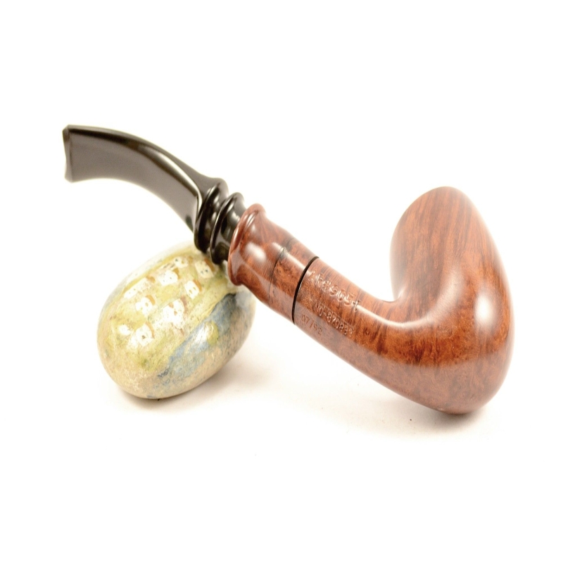 Hygrocool Bent Billiard Smoking Pipe Greek Briar 9mm Filter Model 902C