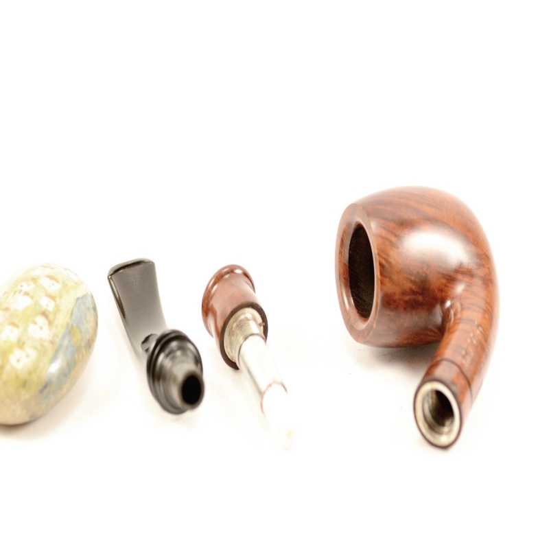 Hygrocool Bent Billiard Smoking Pipe Greek Briar 9mm Filter Model 902C