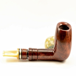 Hygrocool Poker Smoking Pipe Greek Briar 9mm Filter Model 921C