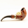 Hygrocool Bent Billiard Smoking Pipe Greek Briar 9mm Filter Model 925C