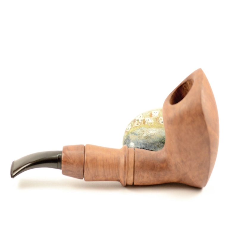 Hygrocool Pickaxe Smoking Pipe Greek Briar 9mm Filter Model 615C