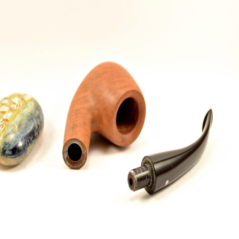 Bent Billiard Greek Briar Smoking Pipe No Filter Alexander