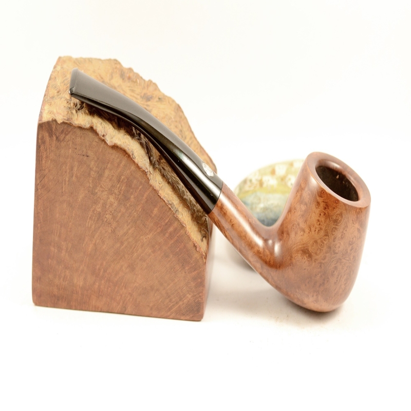 Semi Bent Smoking Pipe Greek Briar No Filter Alexander