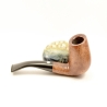 Semi Bent Smoking Pipe Greek Briar No Filter Alexander