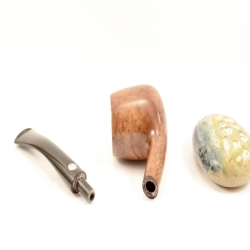 Semi Bent Smoking Pipe Greek Briar No Filter Alexander