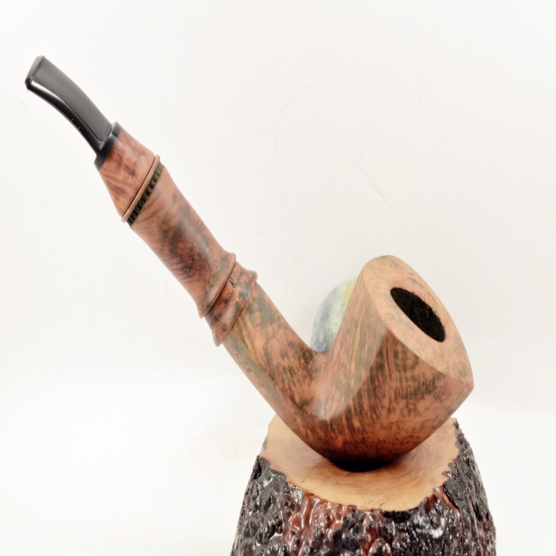 Hygrocool Angular Smoking Pipe Greek Briar 9mm Filter Model 916