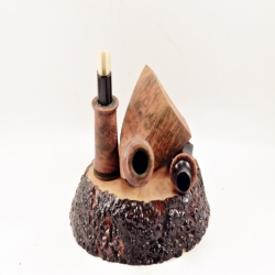 Hygrocool Angular Smoking Pipe Greek Briar 9mm Filter Model 916