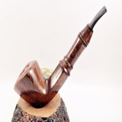 Hygrocool Angular Smoking Pipe Greek Briar 9mm Filter Model 916
