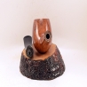 Semi Bent Smoking Pipe Greek Briar No Filter Alexander Danish Model 103C