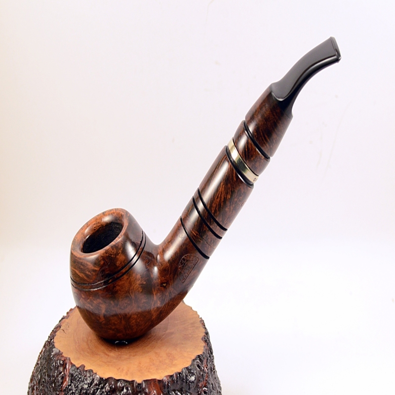 Hygrocool Smoking Rhodesian Pipe Greek Briar 9mm Filter Model 604D