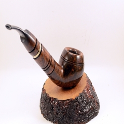 Hygrocool Smoking Rhodesian Pipe Greek Briar 9mm Filter Model 604D