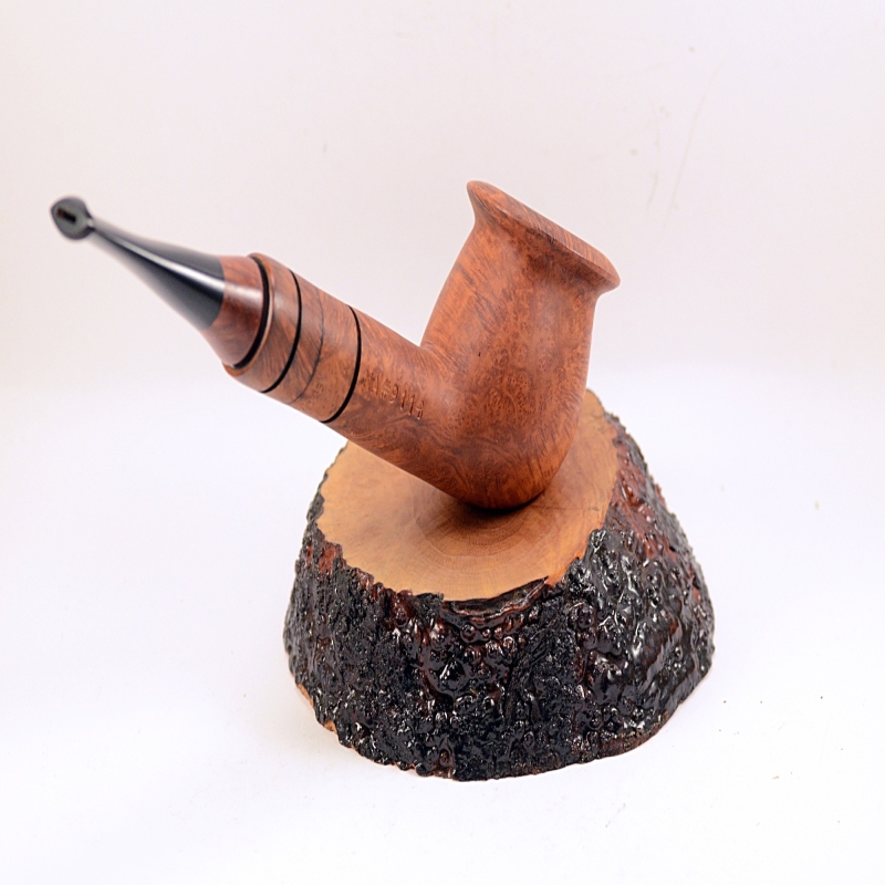 Hygrocool Bent Billiard Smoking Pipe Greek Briar 9mm Filter Model 911B