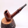 Hygrocool Bent Billiard Smoking Pipe Greek Briar 9mm Filter Model 909C