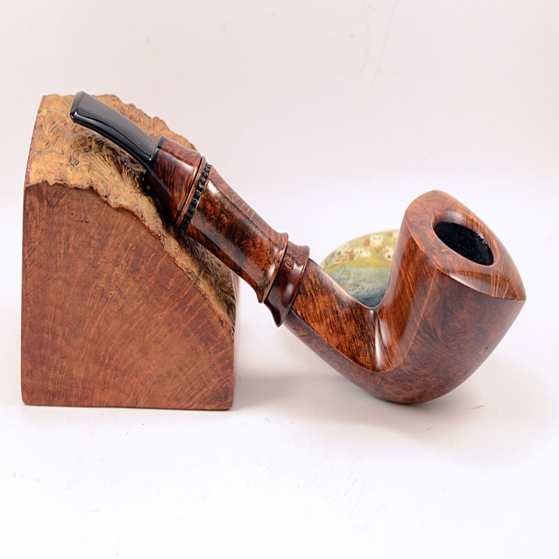 Hygrocool Angular Smoking Pipe Greek Briar 9mm Filter Model 916