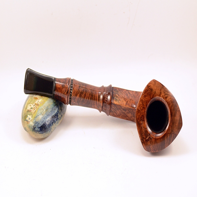 Hygrocool Angular Smoking Pipe Greek Briar 9mm Filter Model 916