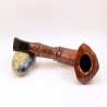 Hygrocool Angular Smoking Pipe Greek Briar 9mm Filter Model 916