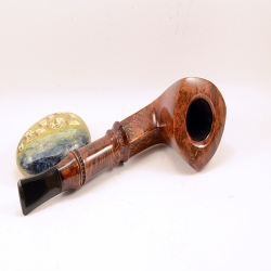 Hygrocool Angular Smoking Pipe Greek Briar 9mm Filter Model 916